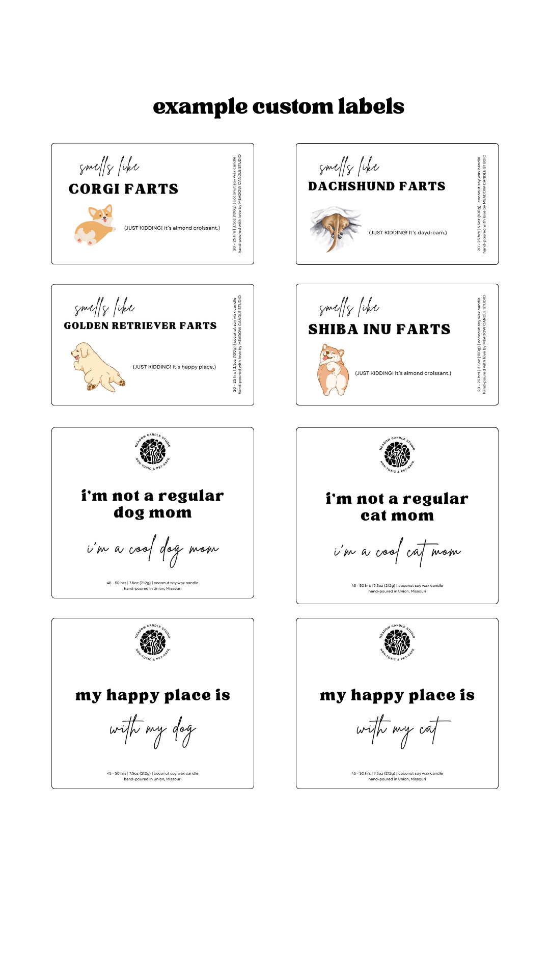 ADD-ON: pet parent custom label
