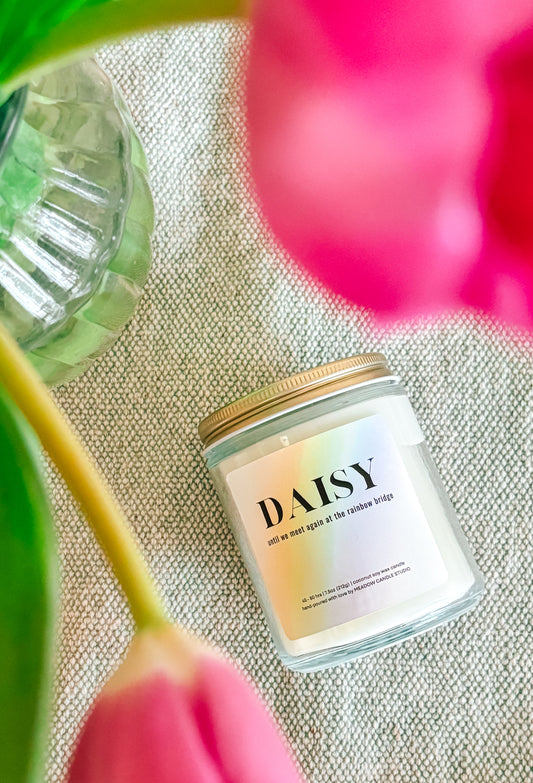 personalized pet memorial candle